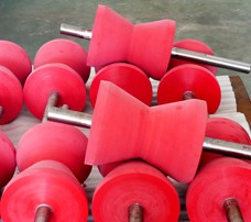 Polyurethane Pipeline Conveyor V Rollers