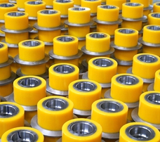 Flanged polyurethane rail wheel